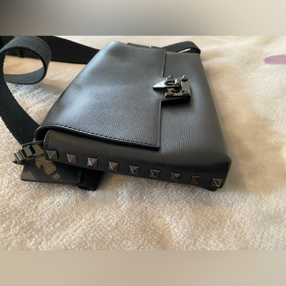 **Valentino** Logo Rockstud Crossbody Bag with Adjustable Strap
